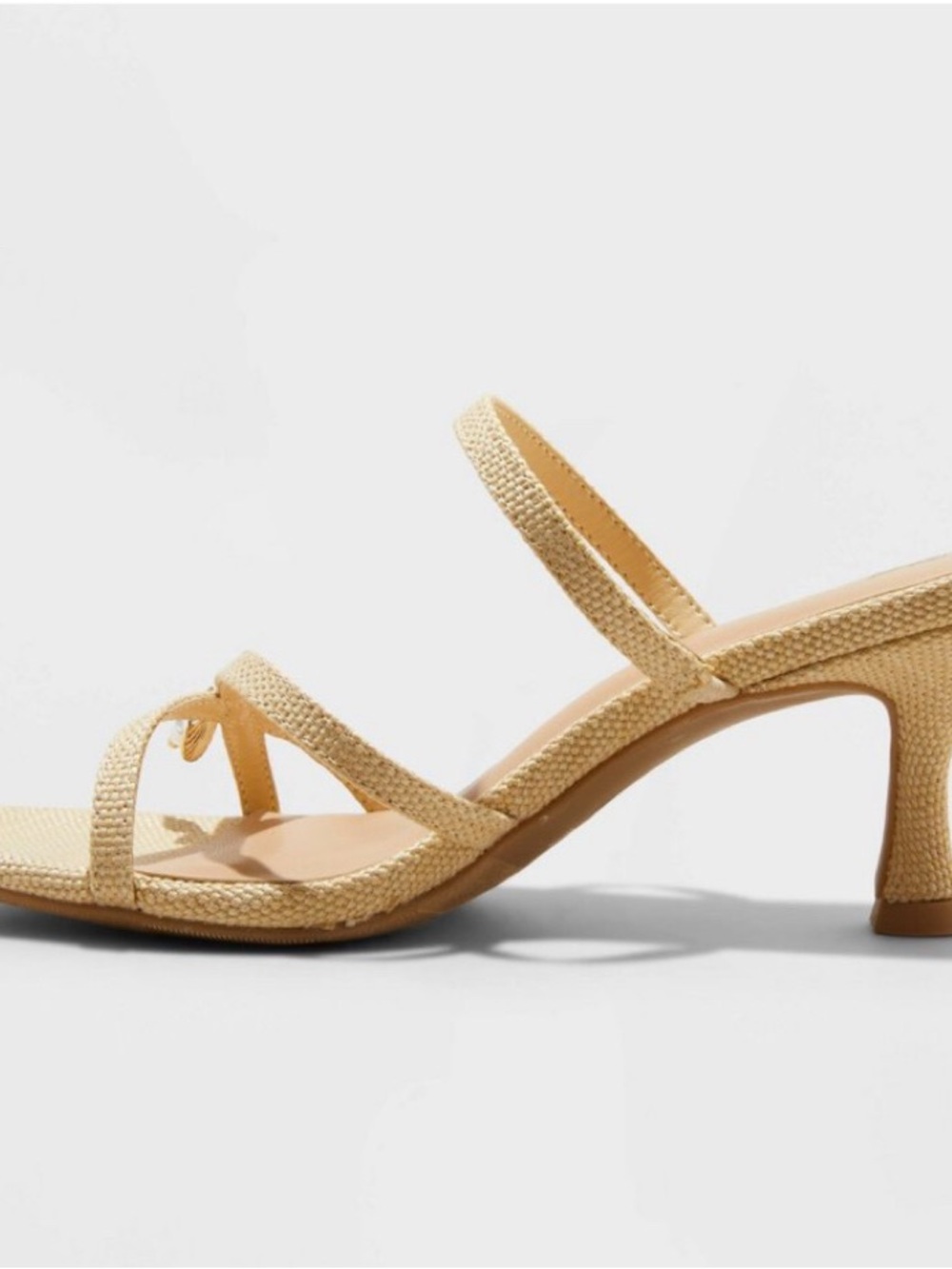 Women Brodie Strappy Raffia Charm Heels - Wild Fable Size 11